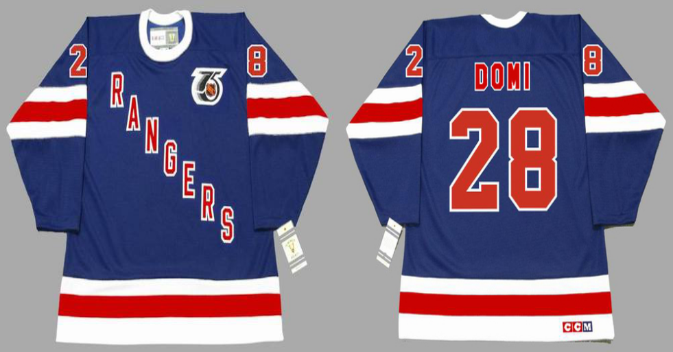 2019 Men New York Rangers #28 Domi blue CCM NHL jerseys